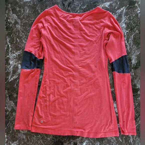 Lululemon Size 4 Swiftly-Tech Long Sleeve Athletic Top In Red - Picture 2 of 3